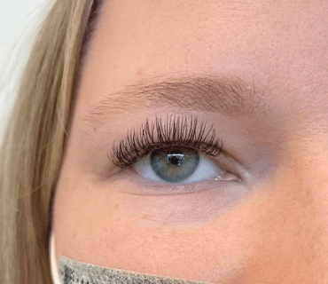 After the Classic Lash Extension treatment at Flutter and Wink in Vancouver, Washington.