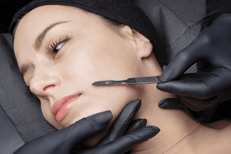 A young lady getting Dermaplaning | Flutter and Wink in Vancouver, Washington