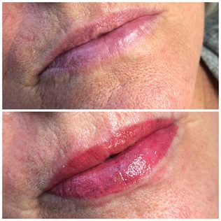 Before and After the result of the treatment of Microblading & Permanent Makeup at Flutter and Wink in Vancouver, Washington