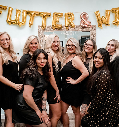Beautiful Ladies party pose at Flutter and Wink in Vancouver, Washington