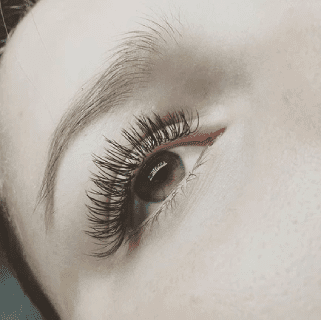 After the Classic Lash Extension treatment at Flutter and Wink in Vancouver, Washington.