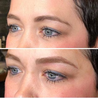 Before and After result of the treatment of Microblading & Permanent Makeup at Flutter and Wink in Vancouver, Washington
